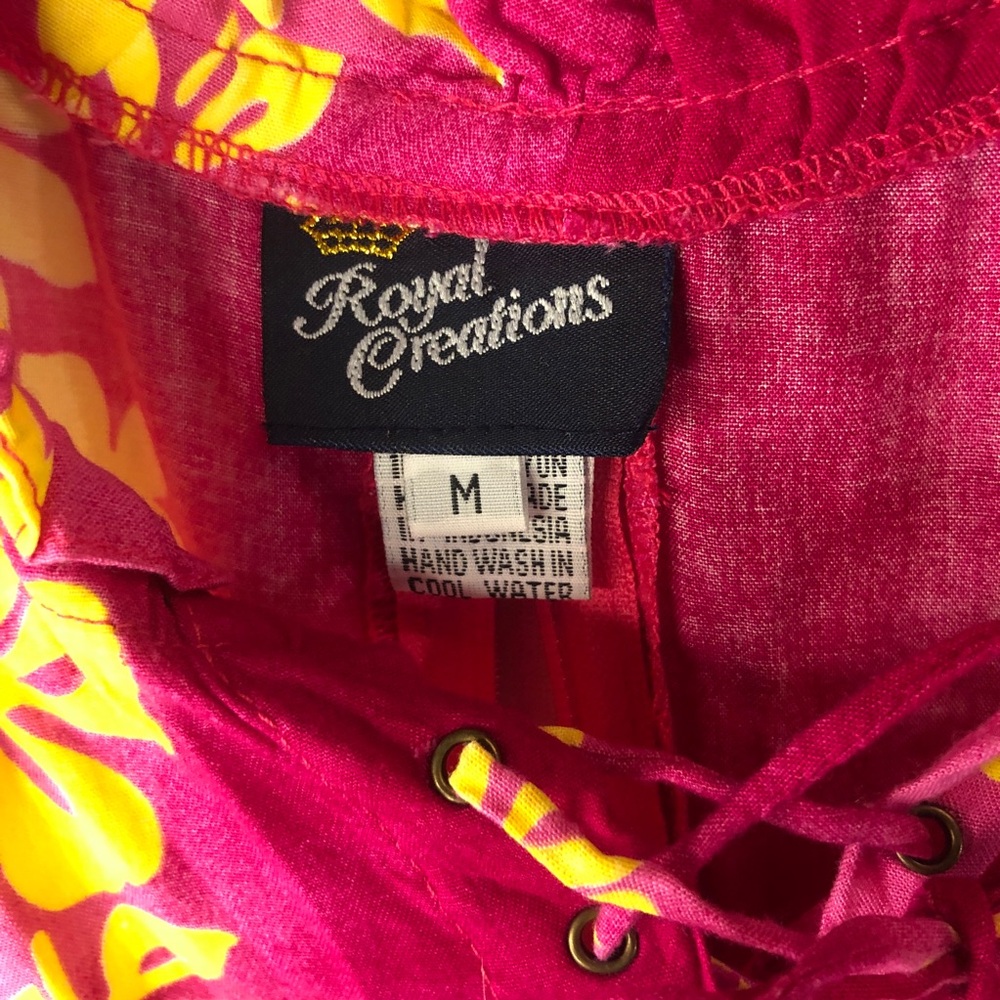 Royal Creations Floral Pink and Yellow dress - Picture 8 of 10